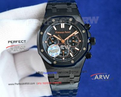 HBF Audemars Piguet Royal Oak Chronograph All Black Case 7750 Replica Watch 